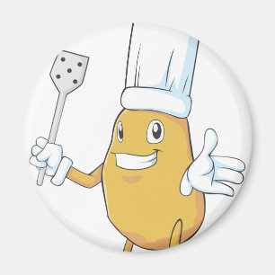 Aimant Chef heureux de pomme de terre