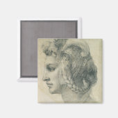 Aimant Chef idéal d'une femme de Michel-Ange (Recto/Verso)