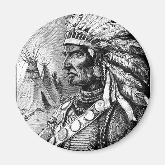 Aimant Chef indien américain (Devant)