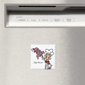 Aimant Chef Pâtissier Avec Cuisson De Gâteau Customisé Aj (In Situ (Lave-vaisselle))