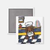 Aimant Chef Red Doxie (Recto/Verso)