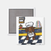 Aimant Chef Red Doxie (Recto/Verso)