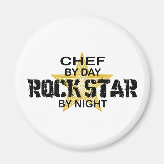 Aimant Chef Rock Star by Night (Devant)