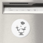 Aimant Chef tenant un bol de soupe (In Situ (Lave-vaisselle))