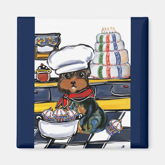 Aimant Chef Yorkie Poo (Devant)