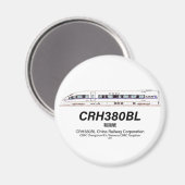 Aimant Chemin de fer chinois CRH380BL Train électrique ha (Recto/Verso)