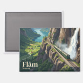 Aimant Chemin de fer de Flåm Norvège (Recto/Verso)