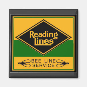 Aimant Chemin de fer de lecture, ligne service d'abeille