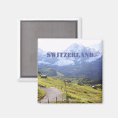 Aimant Chemin de la montagne de neige (Recto/Verso)