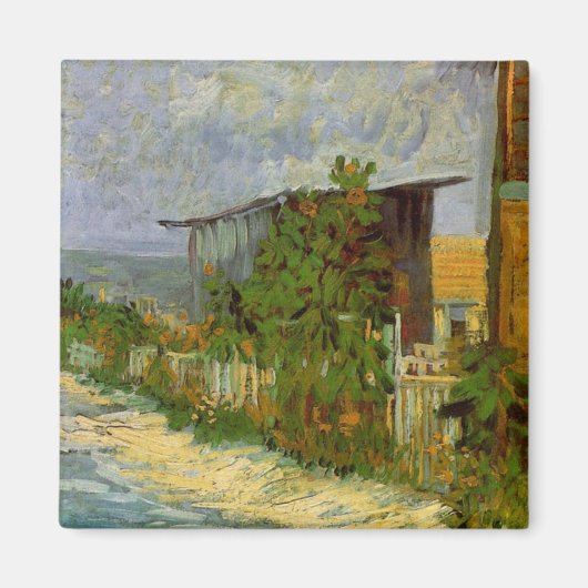 Aimant Chemin de Montmartre et Tournesols par Vincent van (Devant)