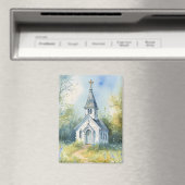 Aimant Chemin rustique d'église dans une prairie de fleur (In Situ (Lave-vaisselle))