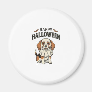 Aimant Chemise à gravure vintage de chien fantôme Hallowe