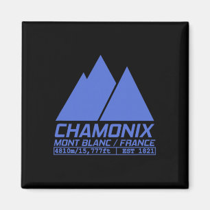 Aimant Chemise Chamonix Ski Resort Ski Mont Blanc Fran