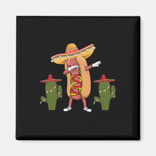 Aimant Chemise Cinco De Mayo Hot Dog Cactus Danse