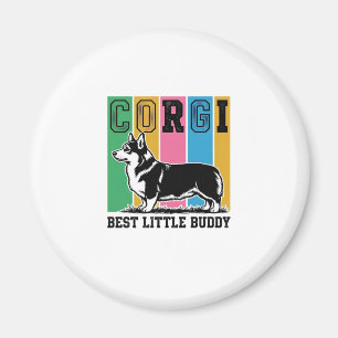 Aimant Chemise Corgi Love Gravure Vintage Silhouette de C