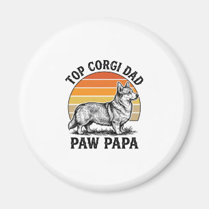 Aimant Chemise Corgi Papa Vintage Sunset Chien Papa Cadea