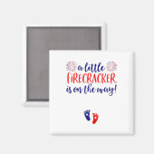 Aimant Chemise d'annonce de grossesse pour femmes 4 juill (Recto/Verso)