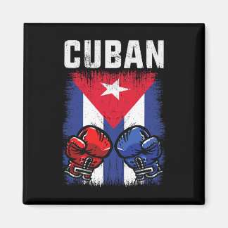 Aimant Chemise De Boxe Cuba Avec Gants Et Drapeau Cubain