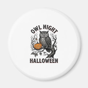 Aimant Chemise de chouette d'Halloween Vintage Party d'oi