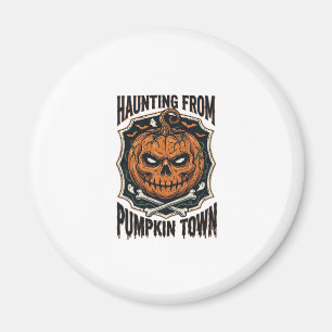 Aimant Chemise de citrouille d'Halloween Vintage Jack O L