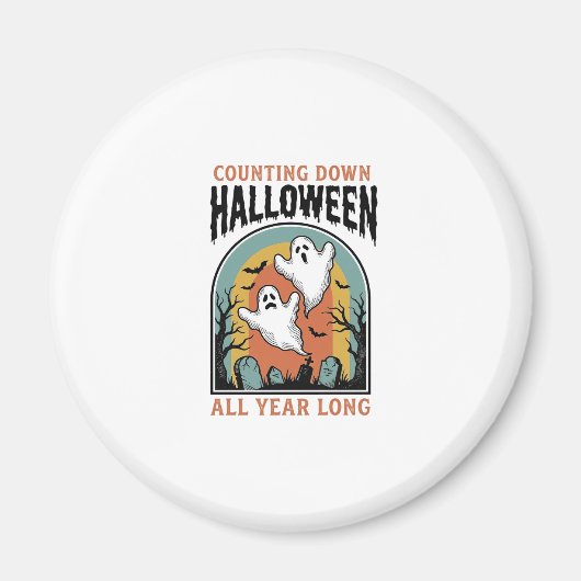 Aimant Chemise de compte à rebours d'Halloween Graphique (Devant)