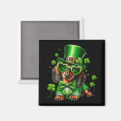 Aimant Chemise de la Saint-Patrick pour chien teckel Wein (Recto/Verso)