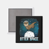 Aimant Chemise de l'espace Otter, drôle animal de l'espac (Recto/Verso)