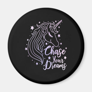 Aimant Chemise de Licorne Chase Your Dreams Filles Rose V