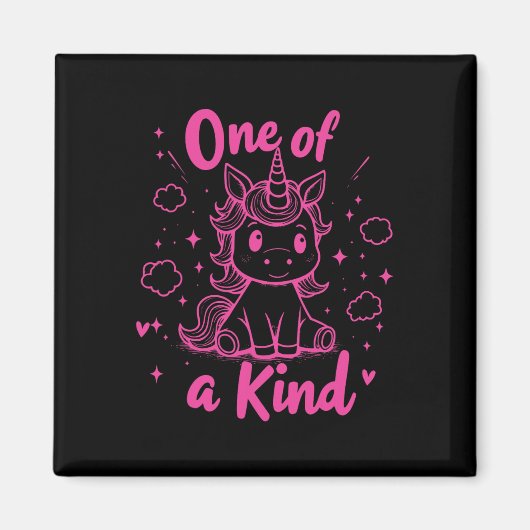 Aimant Chemise de licorne unique Mignonne Saint-Valentin (Devant)