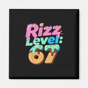 Aimant Chemise de mème niveau Rizz 67 Ice Cream Drip Mème
