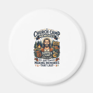 Aimant Chemise de nostalgie du camp VBS de l'église de Jé