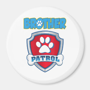 Aimant Chemise de Patrouille Frère - Chien Maman Papa Drô