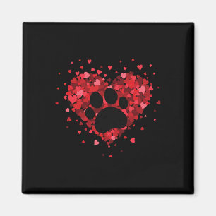 Aimant Chemise de patte de chien et de chat de la Saint-V