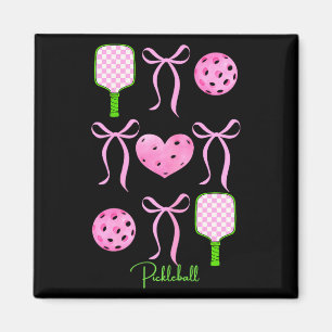 Aimant Chemise de pickleball rose preppy que les filles a