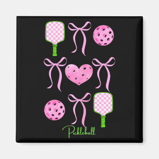 Aimant Chemise de pickleball rose preppy que les filles a