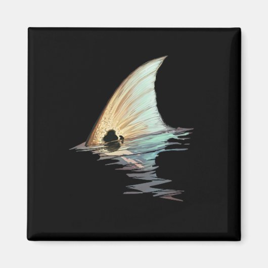 Aimant Chemise de poisson rouge à tambour rouge à queue d (Devant)