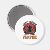 Aimant Chemise de princesse vampire rétro épouvantable Ha (Recto/Verso)