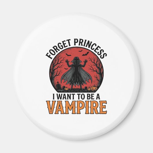 Aimant Chemise de princesse vampire rétro épouvantable Ha (Devant)