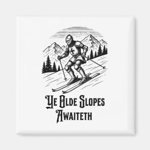 Aimant Chemise de ski de chevalier médiéval pour les amou