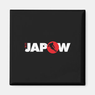 Aimant Chemise de ski Japon Japow Powder Skiing Drapeau j