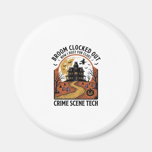 Aimant Chemise de technicien de scène de crime Funny Hall (Devant)