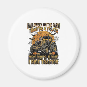 Aimant Chemise de tracteur Halloween drôle de sorcière de