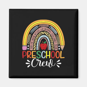 Aimant Chemise d'enseignant de l'équipe préscolaire - Dos