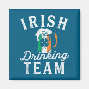 Aimant Chemise d'équipe de buveurs irlandais Saint-Patric