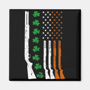 Aimant Chemise drapeau américain irlandais pour hommes Sa