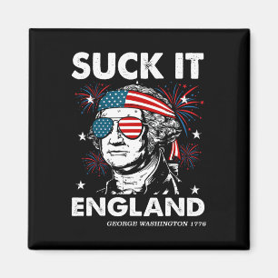 Aimant Chemise drôle d'Angleterre suceuse du 4 juillet Ge