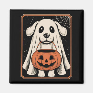 Aimant Chemise drôle de chien fantôme Halloween Chien de