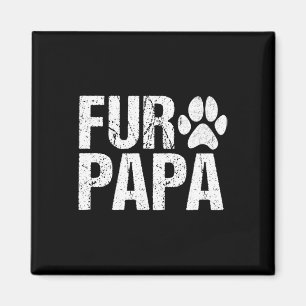 Aimant Chemise drôle de papa à fourrure amateur d'animaux