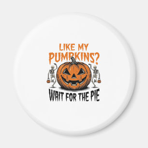 Aimant Chemise drôle de tarte d'Halloween squelette citro