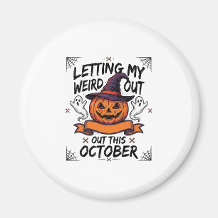 Aimant Chemise drôle d'Halloween avec des fantômes de cit